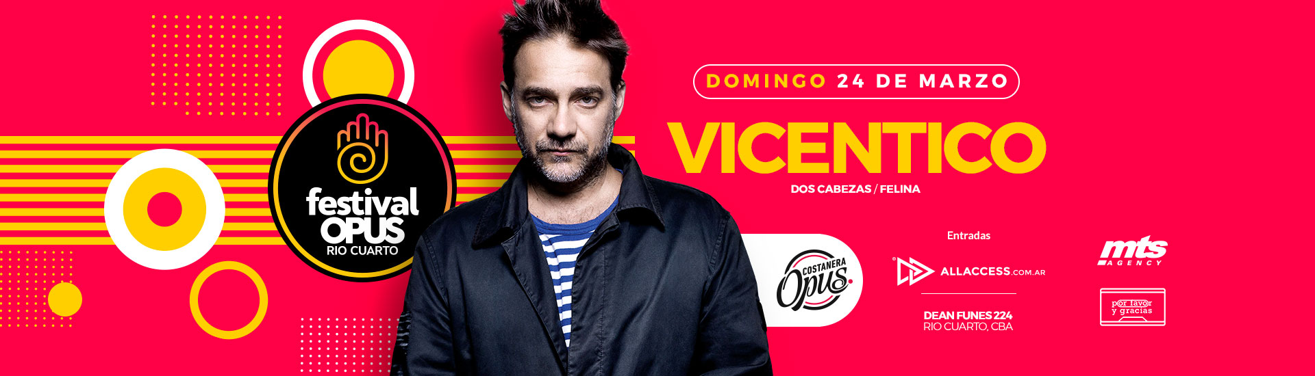 Festival Opus Río Cuarto 2019 | Domingo 24/03: Vicentico