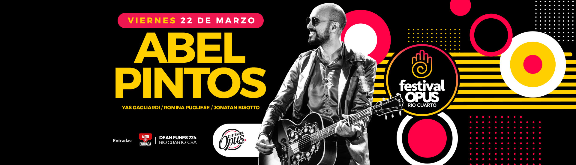 Festival Opus Río Cuarto 2019 | Viernes 22/03: Abel Pintos