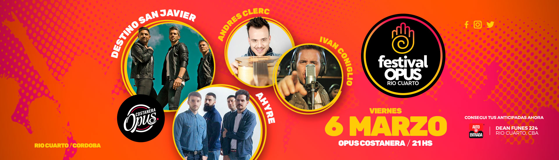 Festival Opus Río Cuarto 2020 | Viernes 06/03
